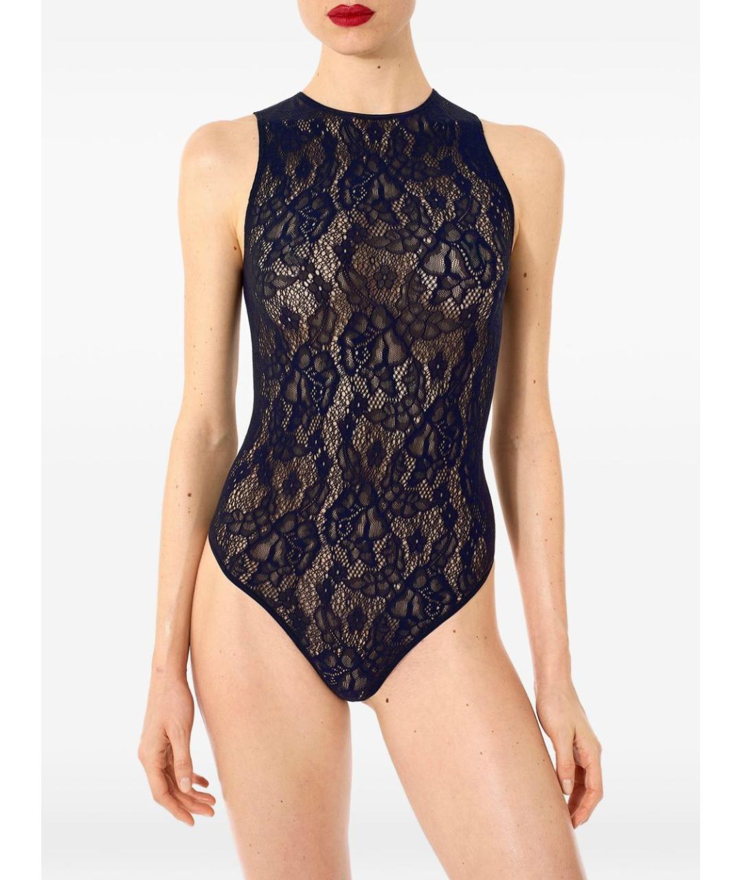 WOLFORD Темно-синее полиамидовое боди, фото 2