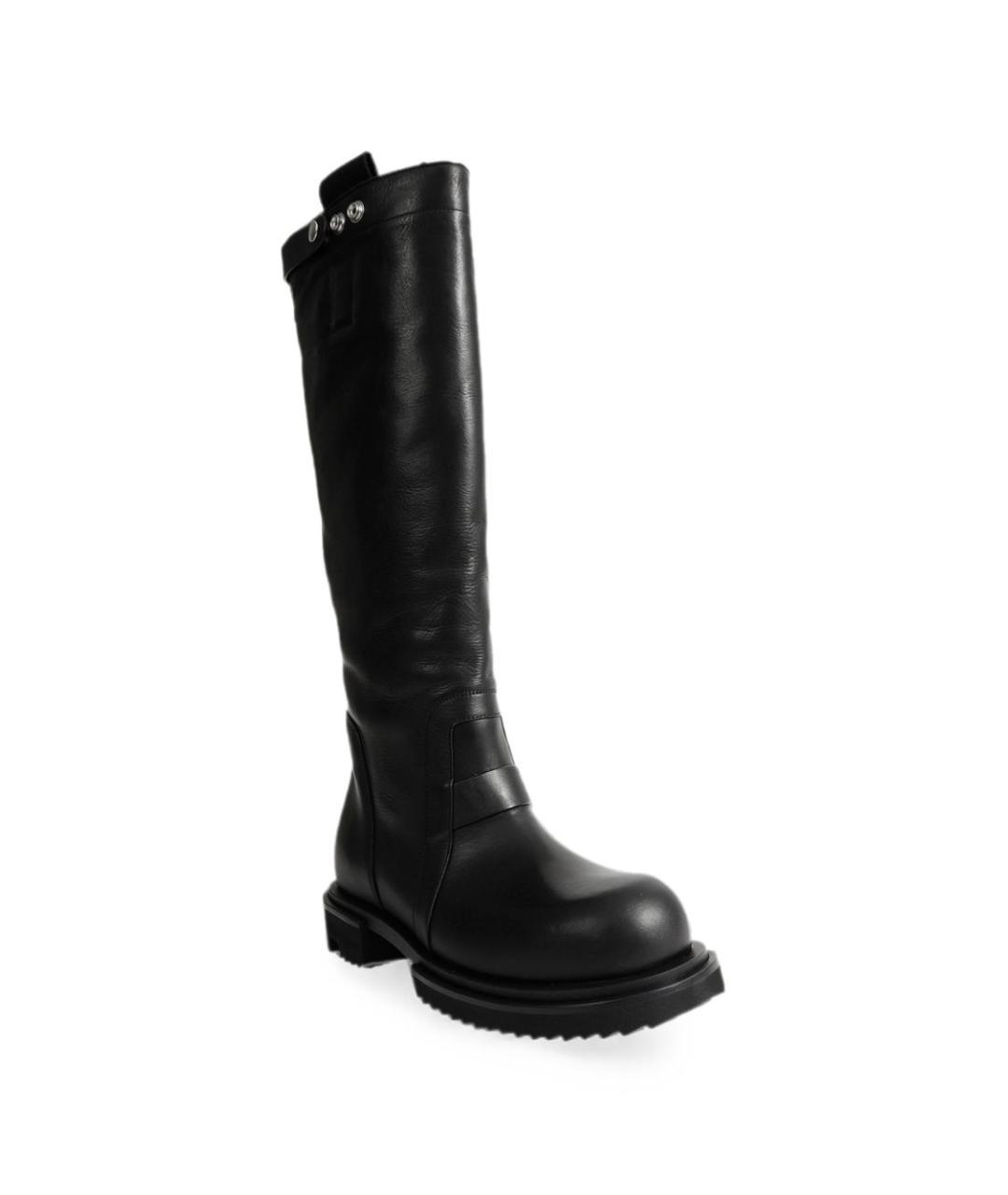 RICK OWENS Черные кожаные сапоги, фото 2