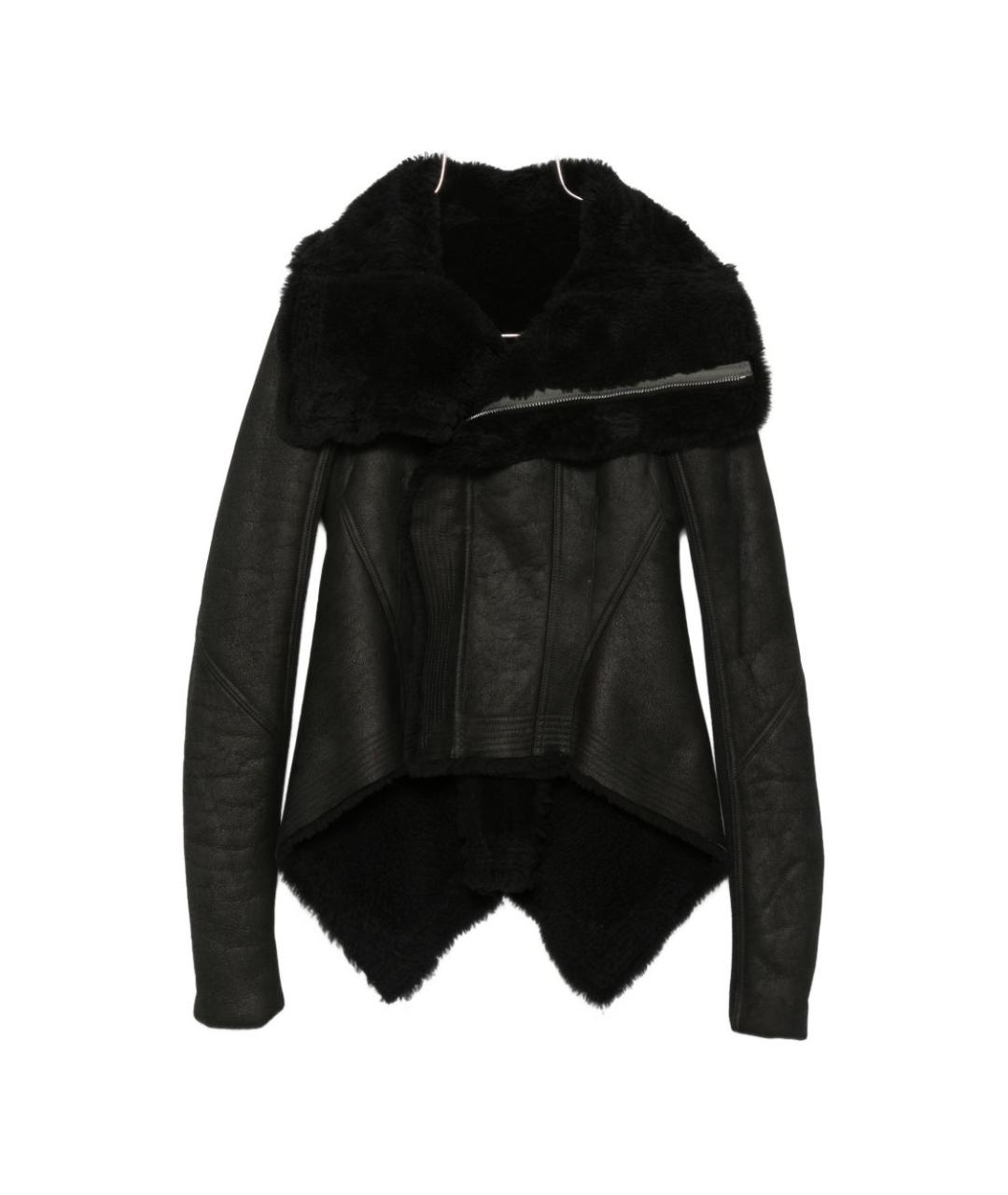RICK OWENS Черная кожаная куртка, фото 1