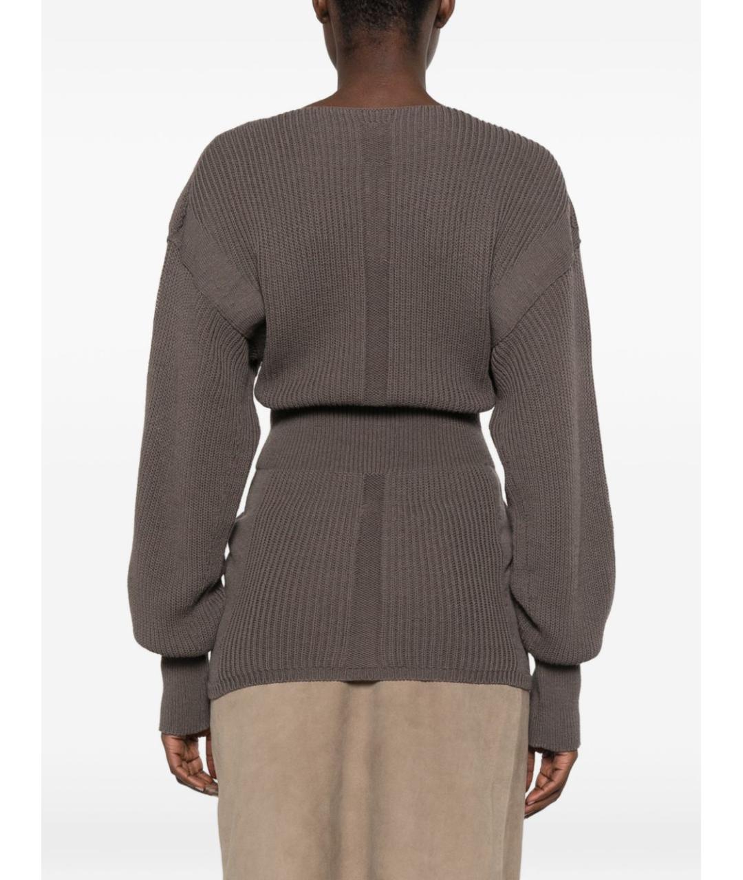 RICK OWENS Серый шерстяной джемпер / свитер, фото 5