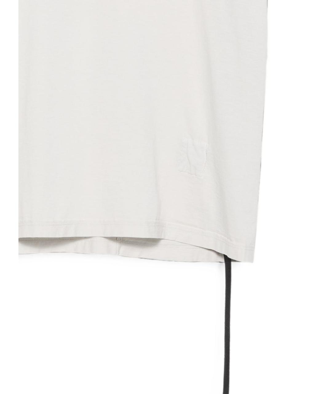 RICK OWENS DRKSHDW Белая хлопковая футболка, фото 3