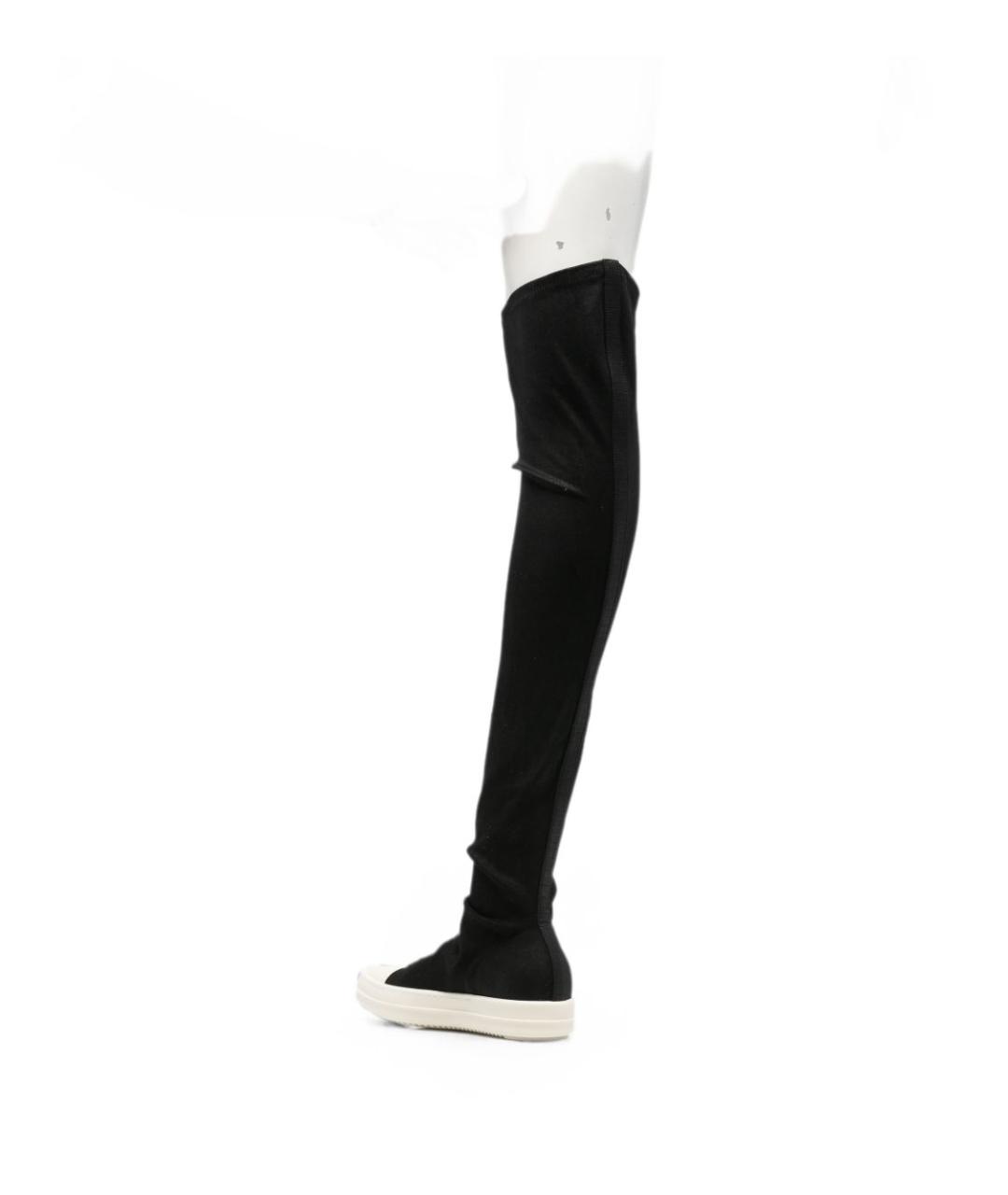 RICK OWENS DRKSHDW Черные текстильные кеды, фото 3