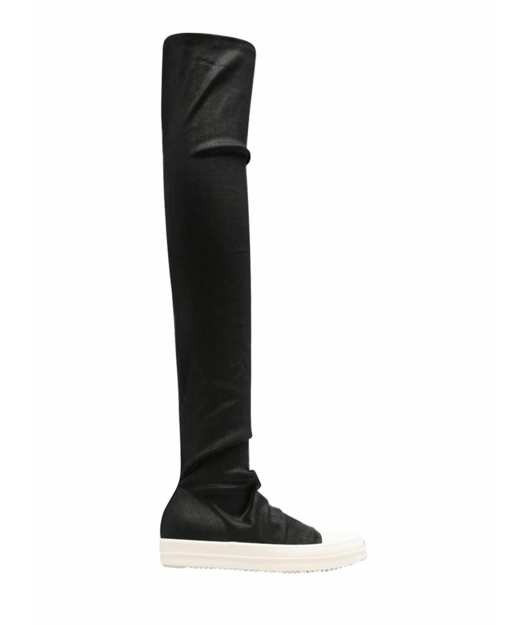 RICK OWENS DRKSHDW Черные текстильные кеды, фото 1