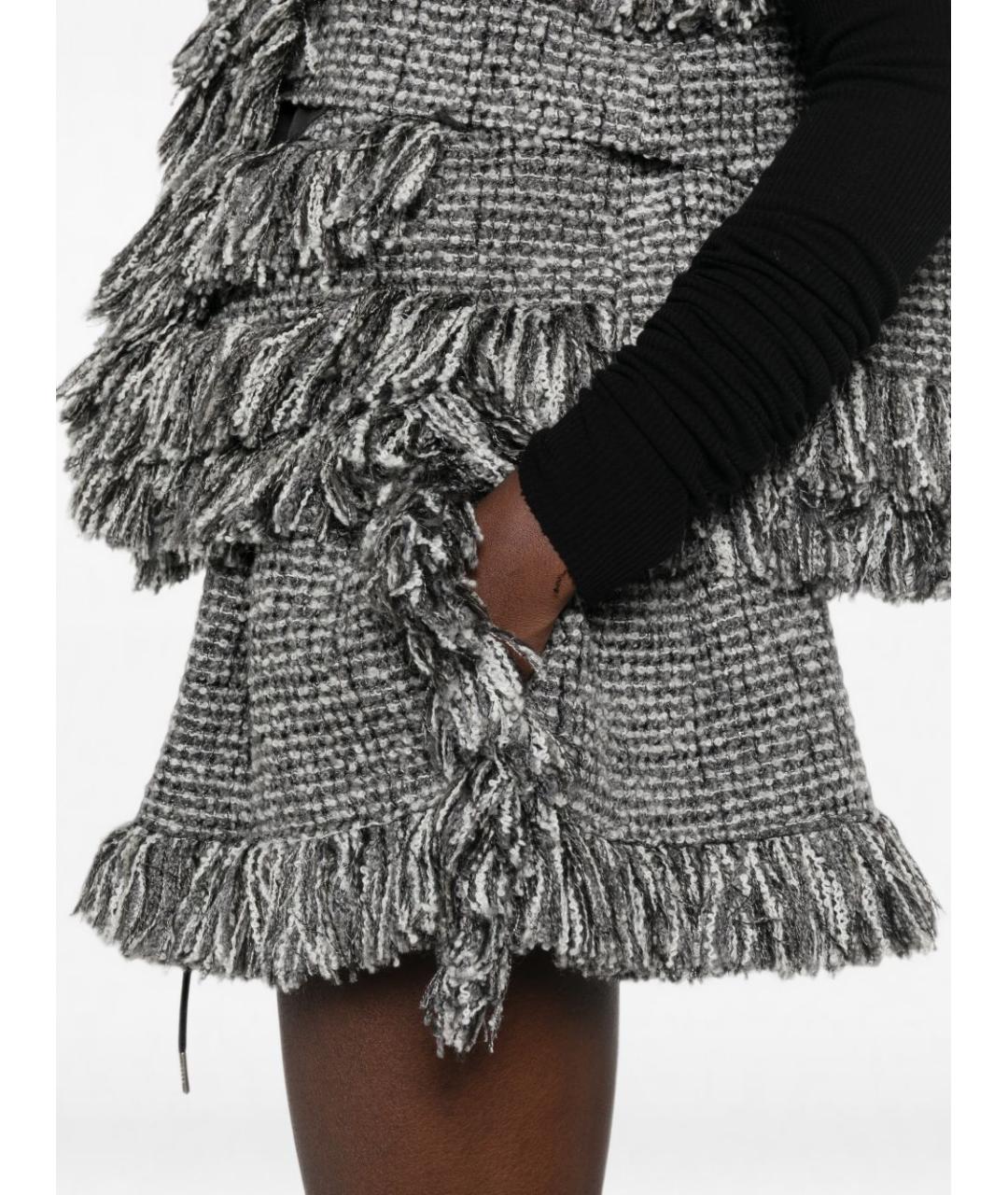SACAI Серые шерстяные шорты, фото 3