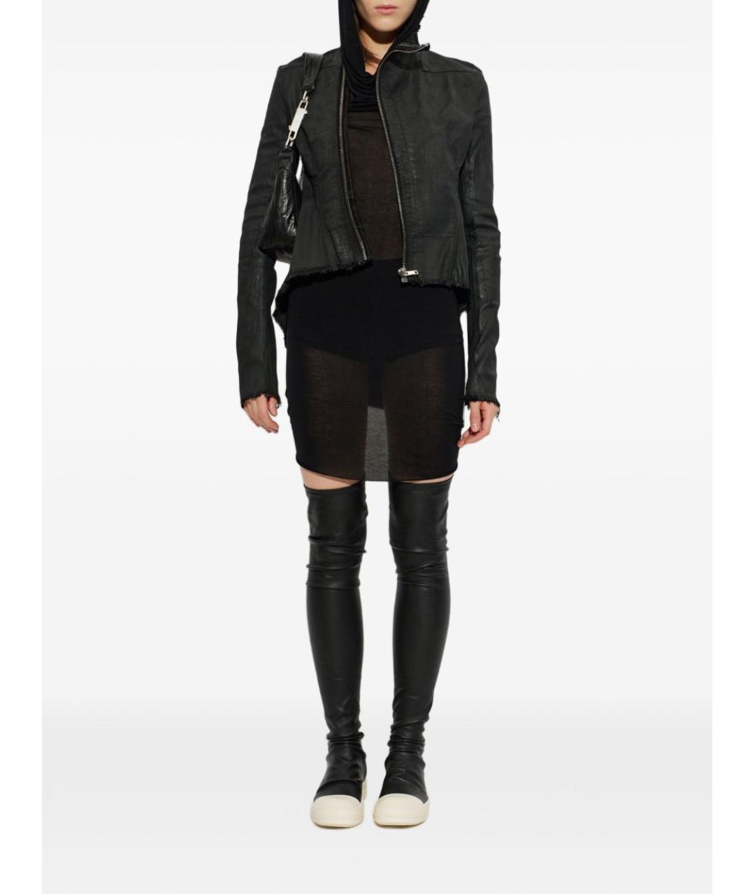 RICK OWENS DRKSHDW Черная хлопковая куртка, фото 4