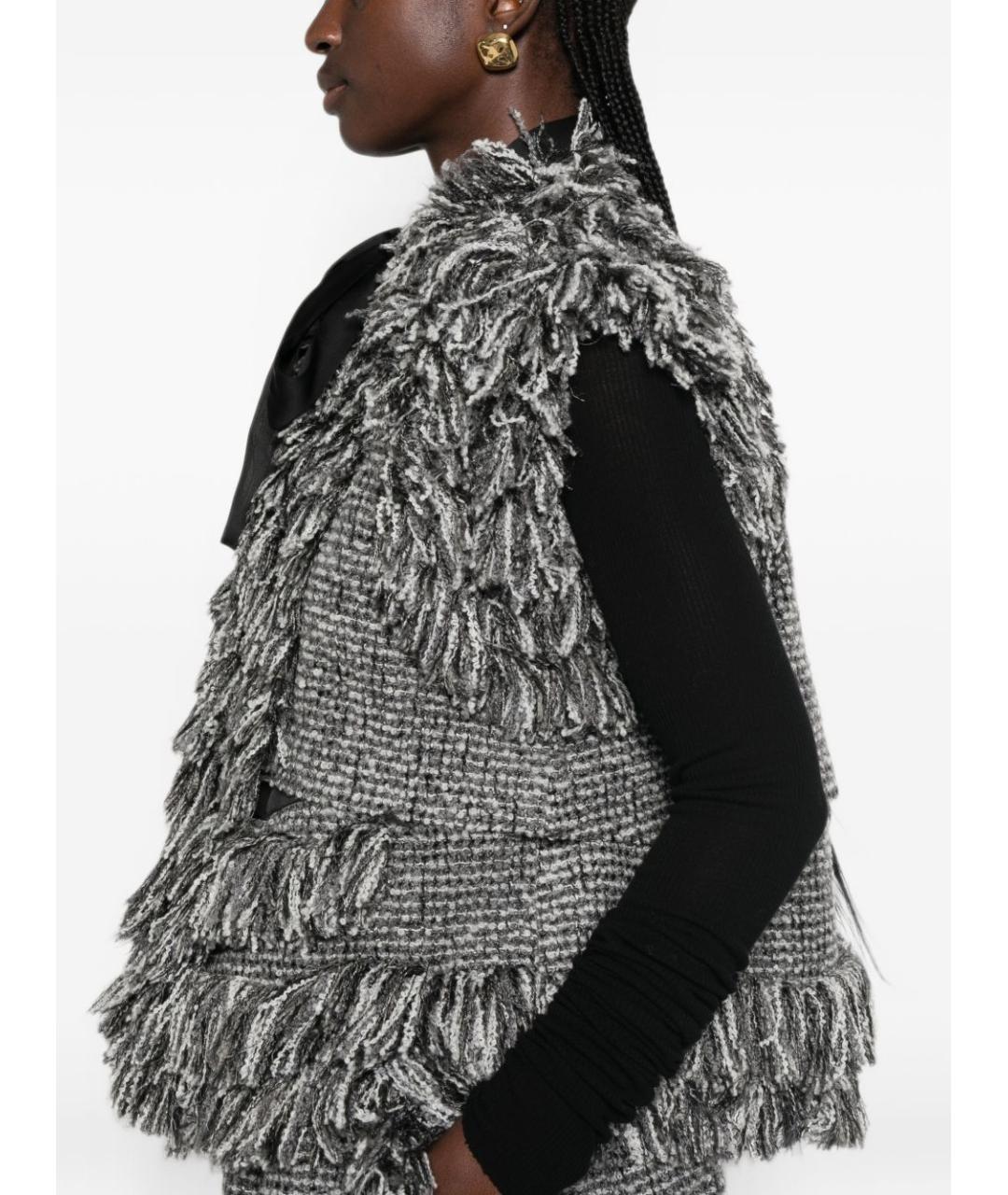 SACAI Серая шерстяная жилетка, фото 5