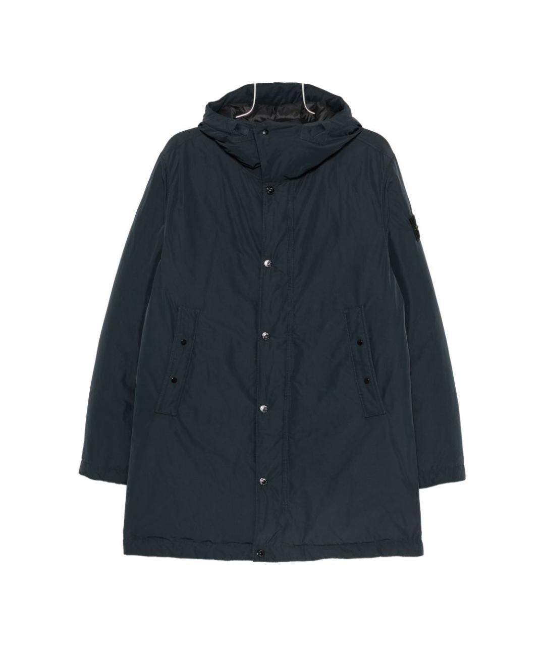 STONE ISLAND Синее полиэстеровое пальто, фото 1
