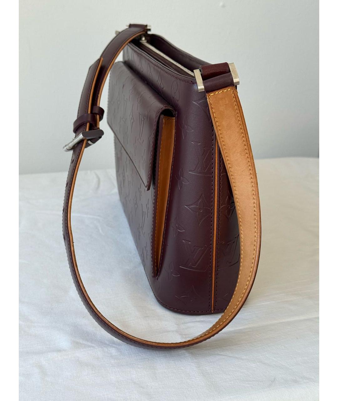 LOUIS VUITTON Коричневая кожаная сумка через плечо, фото 2