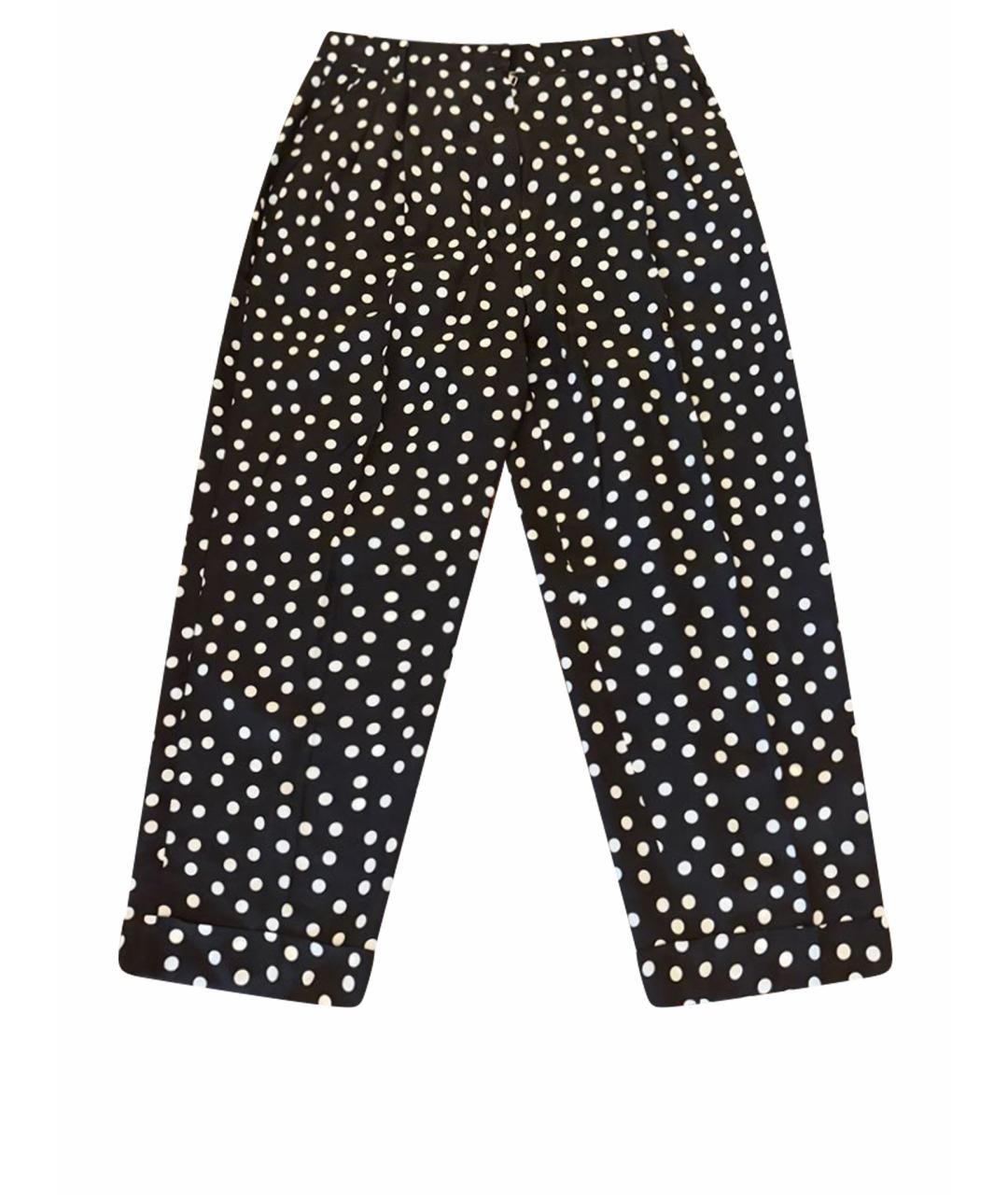 DOLCE&GABBANA Черные шелковые прямые брюки, фото 1