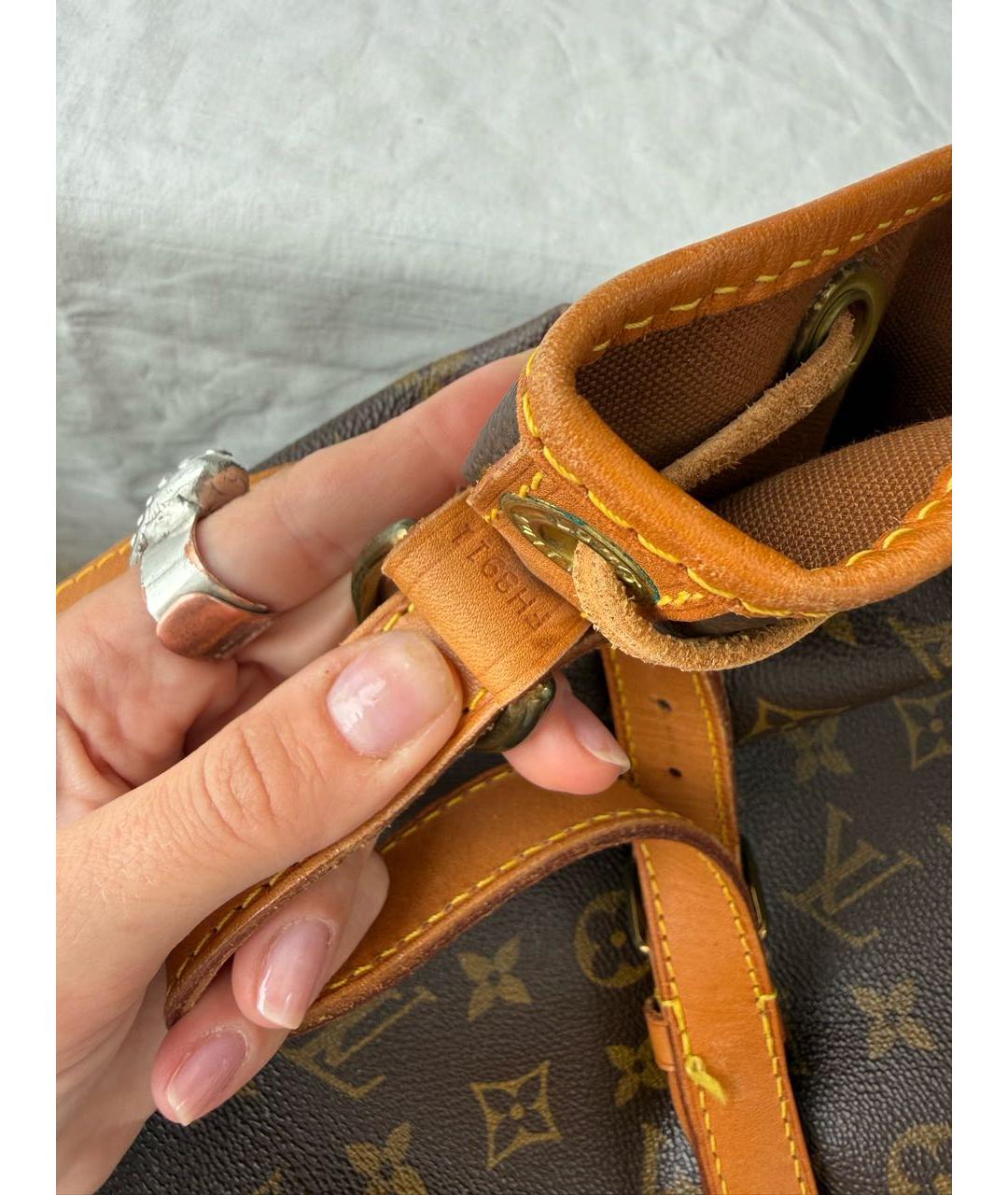 LOUIS VUITTON Коричневая канва сумка через плечо, фото 7