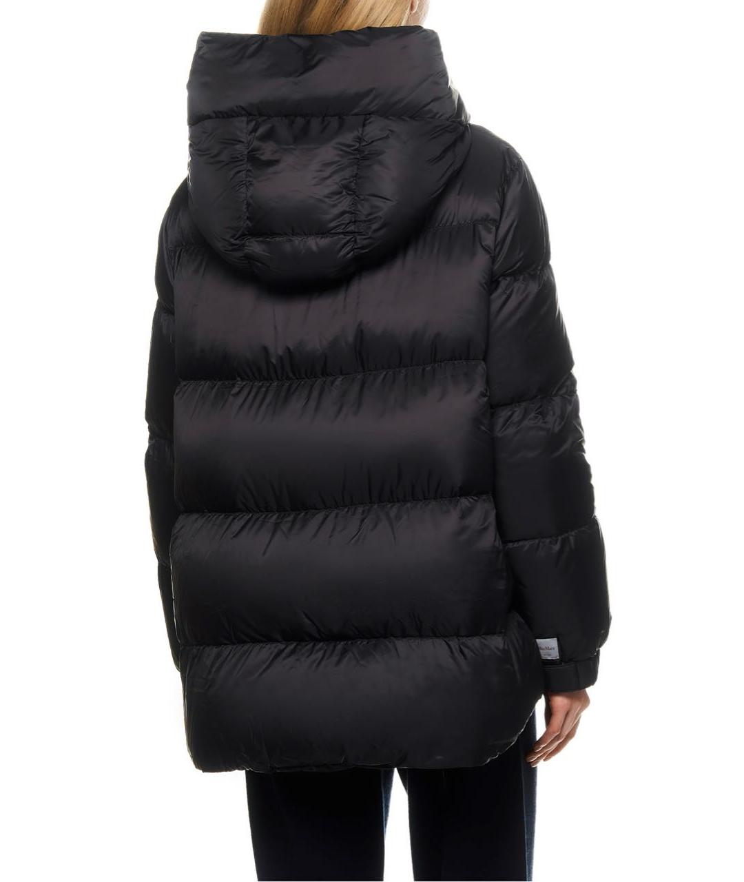 MAX MARA Черный полиэстеровый пуховик, фото 8