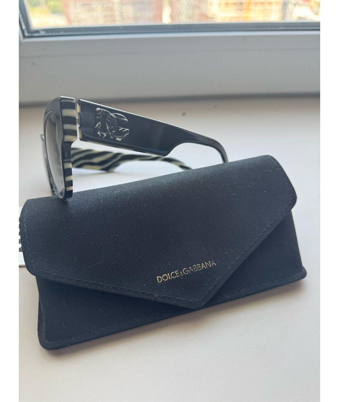 DOLCE&GABBANA Черные пластиковые солнцезащитные очки, фото 4