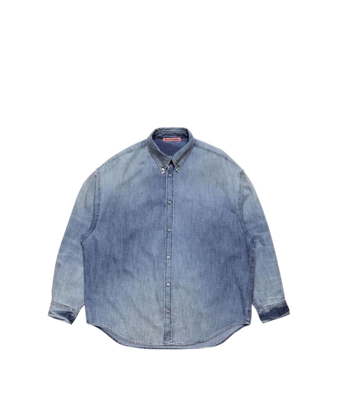 ACNE STUDIOS Синяя хлопковая рубашка, фото 3