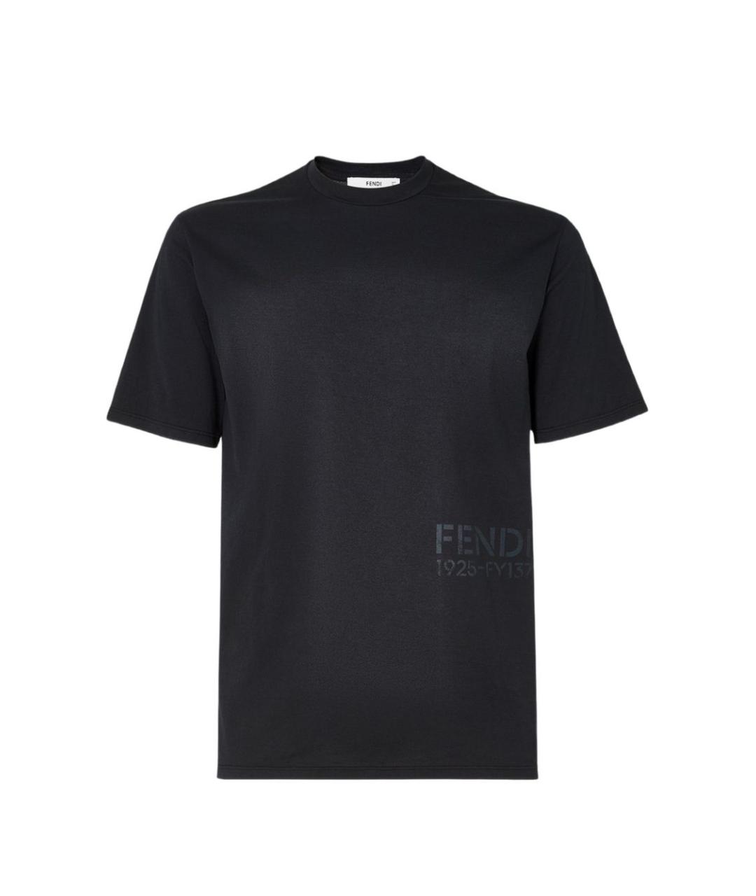 FENDI Черная хлопковая футболка, фото 1
