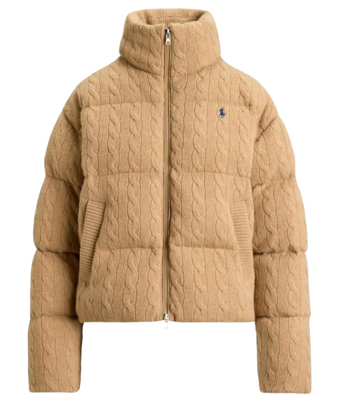 POLO RALPH LAUREN Бежевый шерстяной пуховик, фото 1