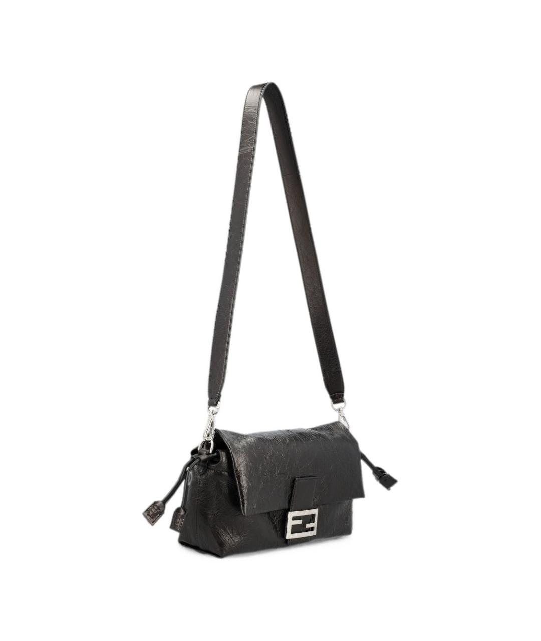 FENDI Коричневая кожаная сумка через плечо, фото 3