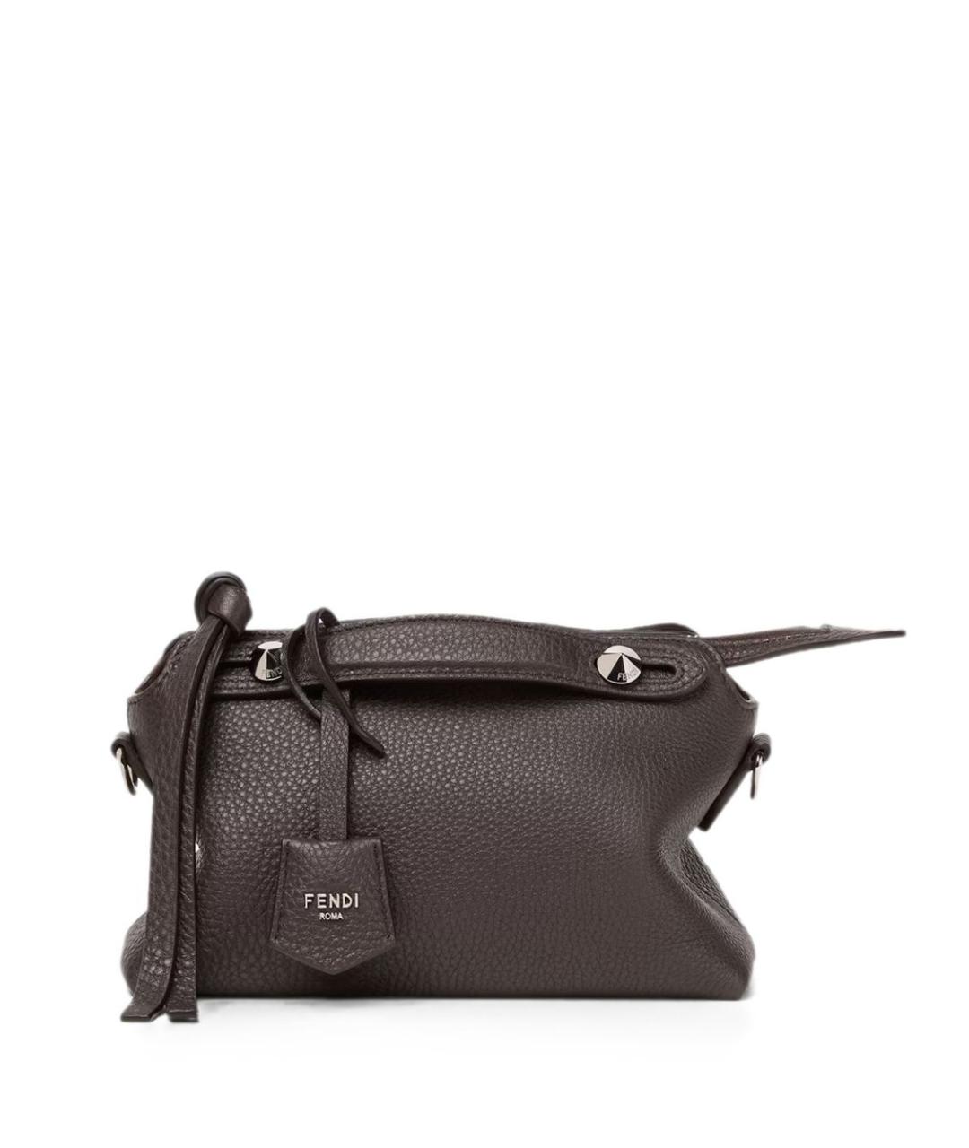 FENDI Бордовая кожаная сумка через плечо, фото 1
