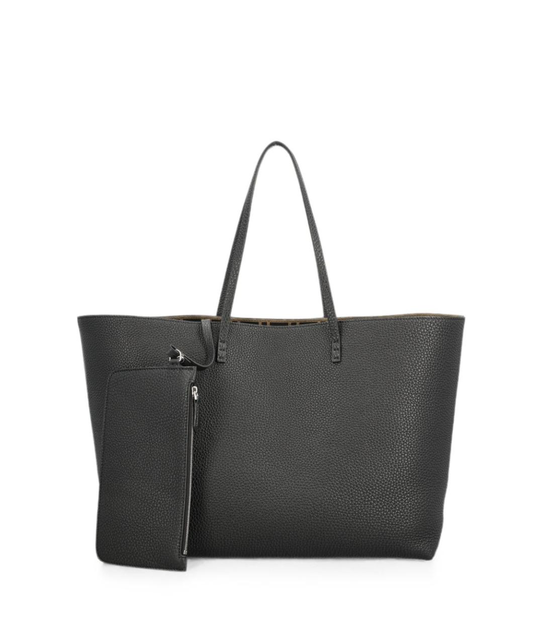 FENDI Черная кожаная сумка тоут, фото 1