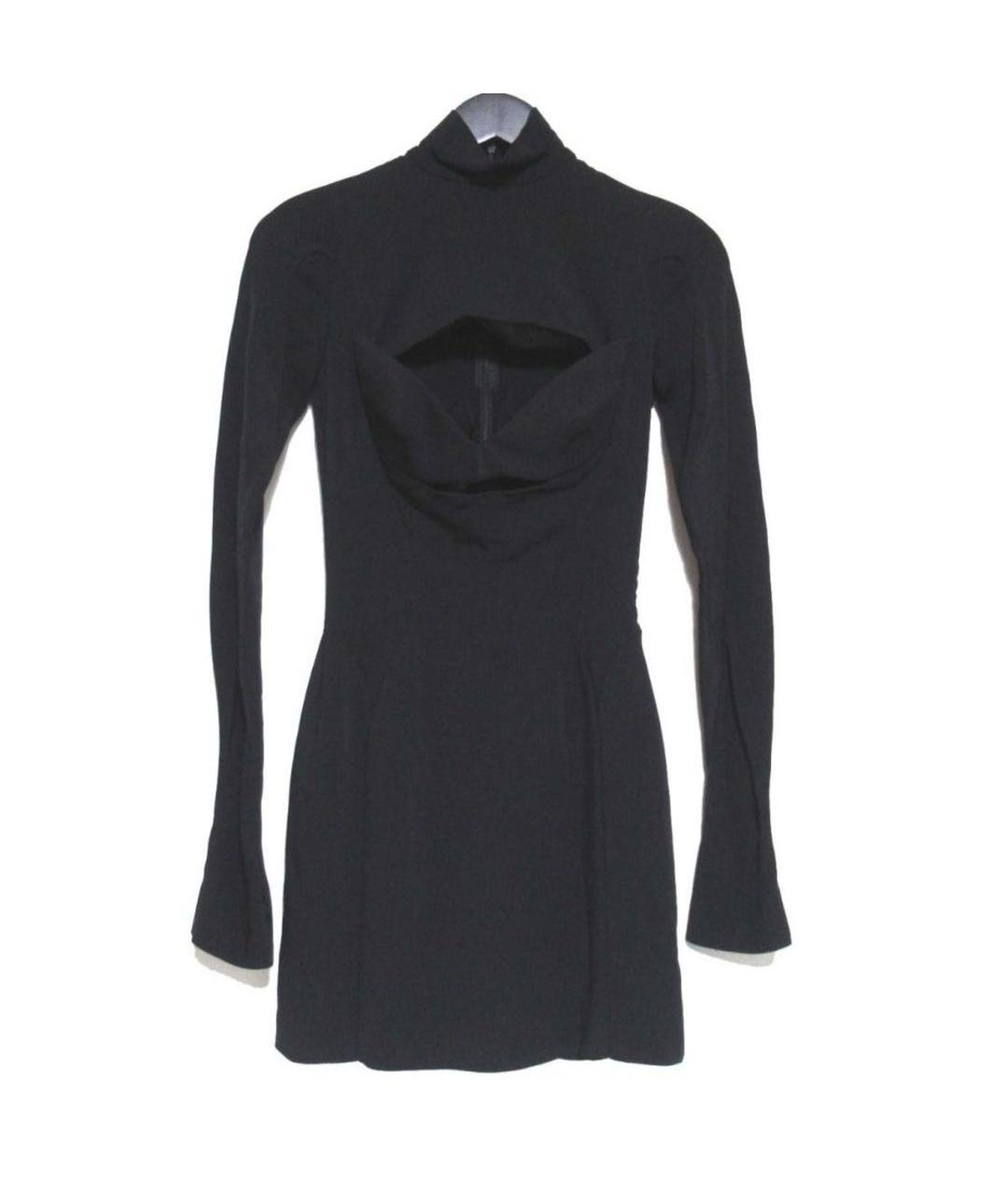 MUGLER Черное вискозное коктейльное платье, фото 4