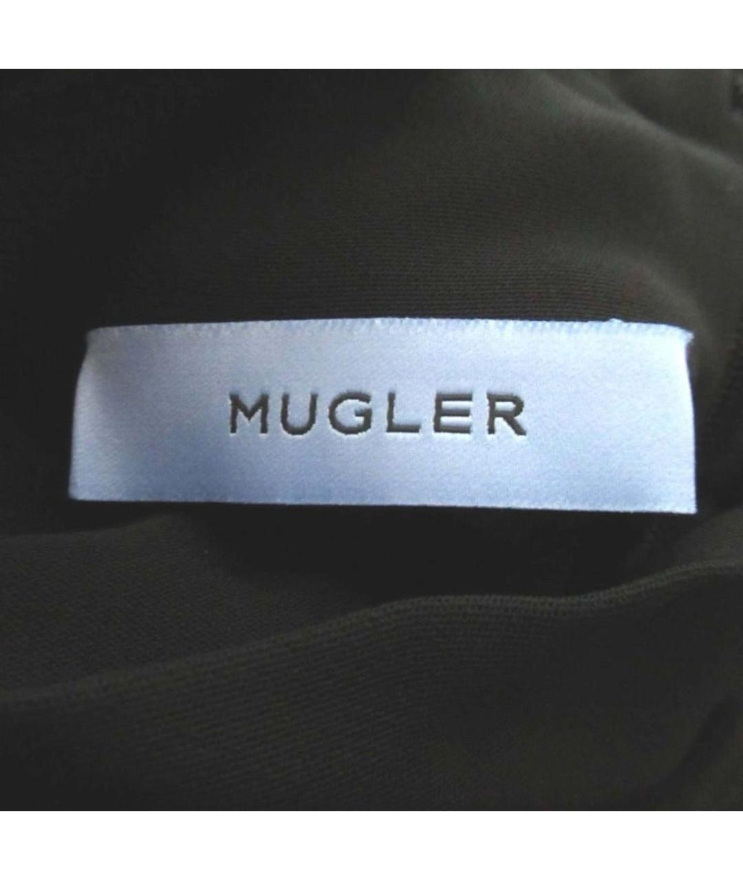 MUGLER Черное вискозное коктейльное платье, фото 5