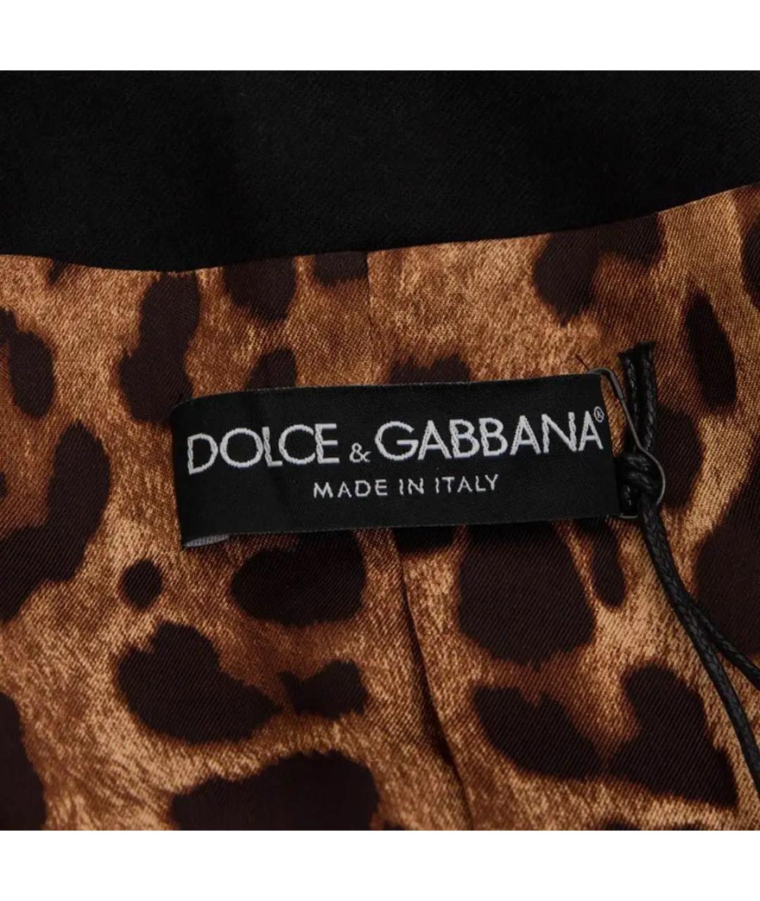 DOLCE&GABBANA Черный шерстяной жакет/пиджак, фото 5