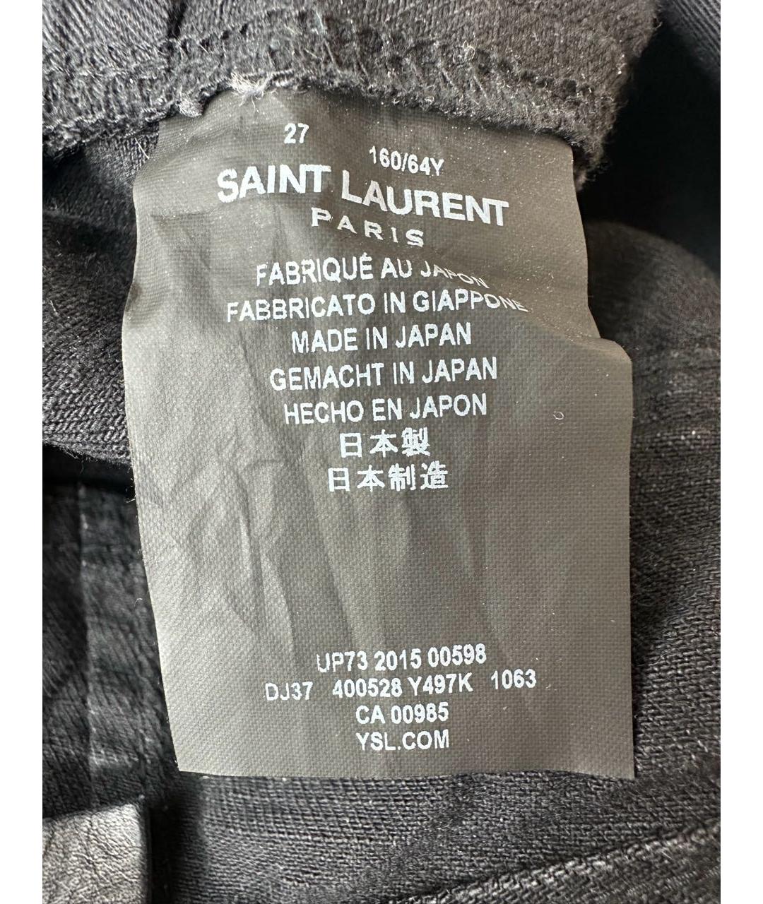 SAINT LAURENT Черные хлопковые шорты, фото 7