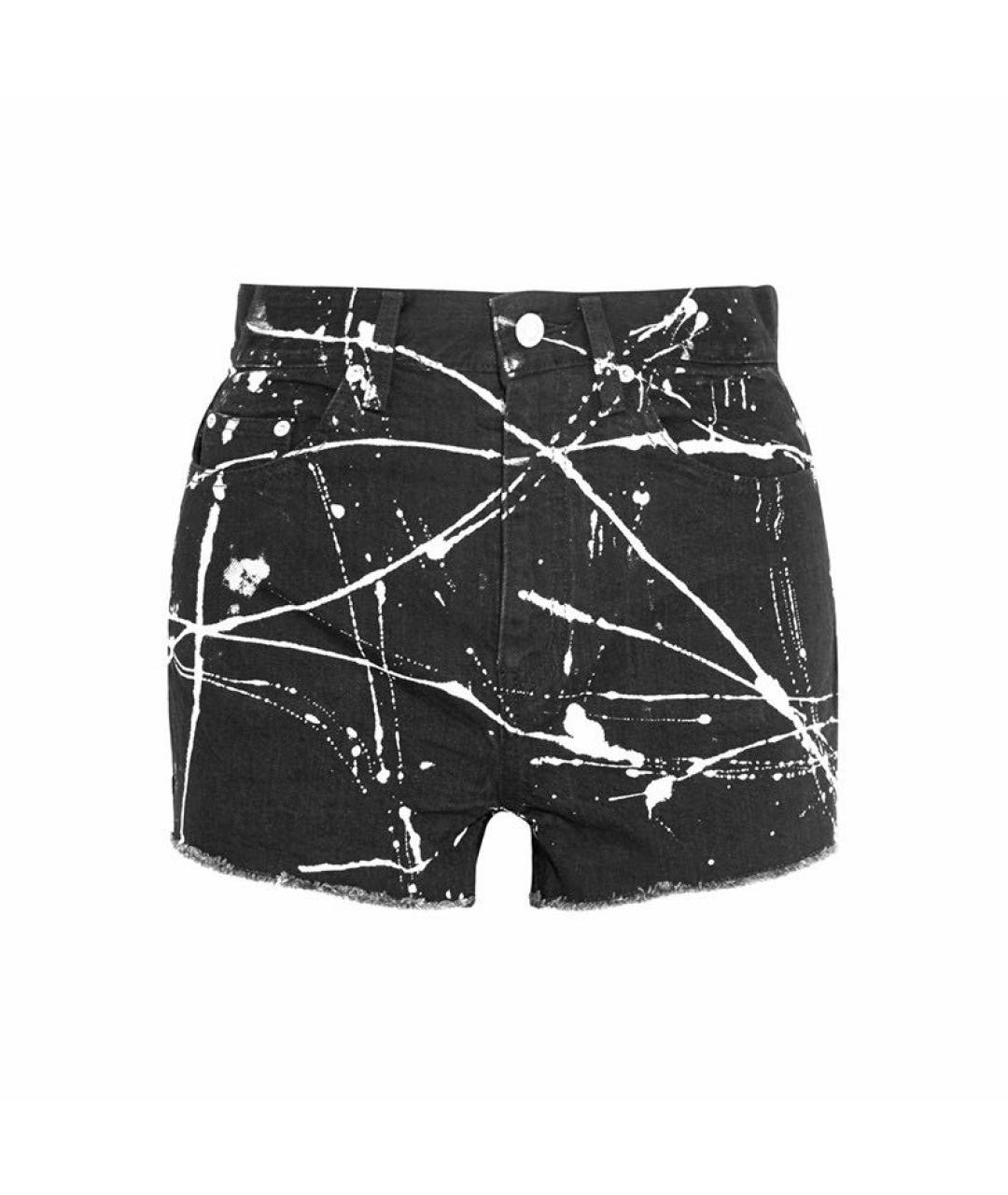 SAINT LAURENT Черные хлопковые шорты, фото 1