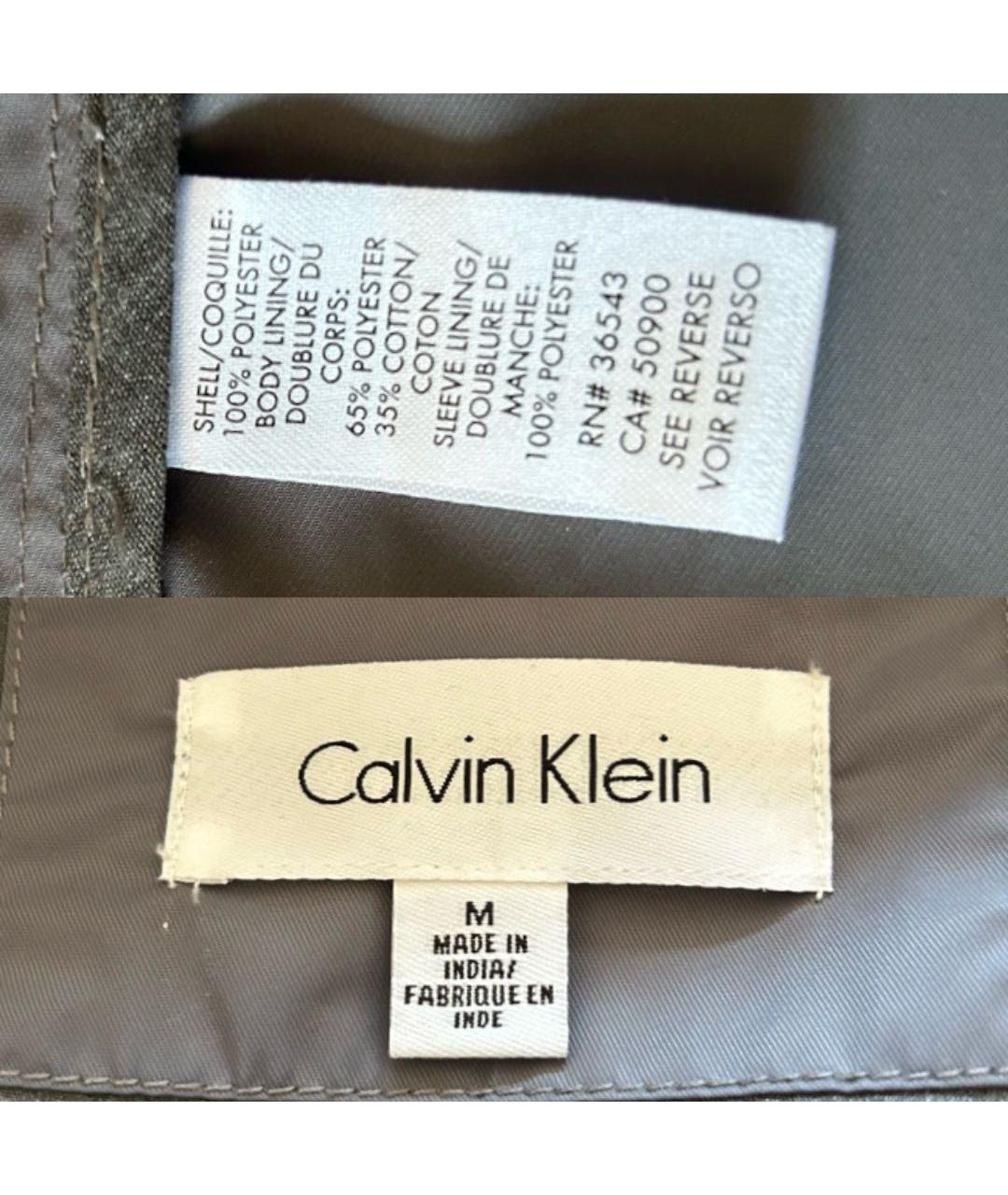 CALVIN KLEIN Серая полиэстеровая куртка, фото 6