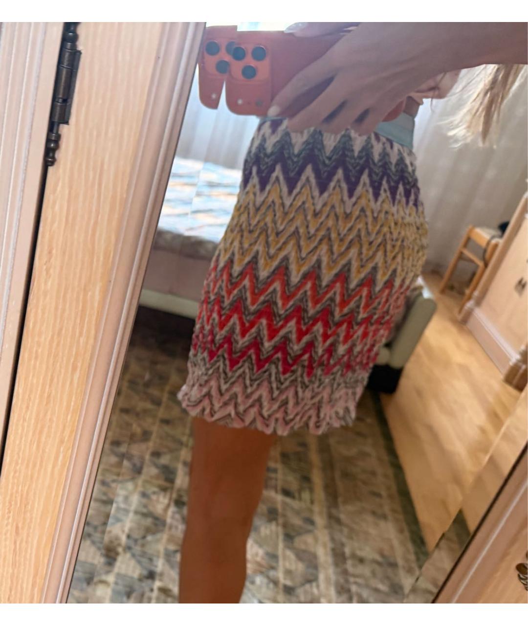 MISSONI Мульти полиамидовая юбка мини, фото 7