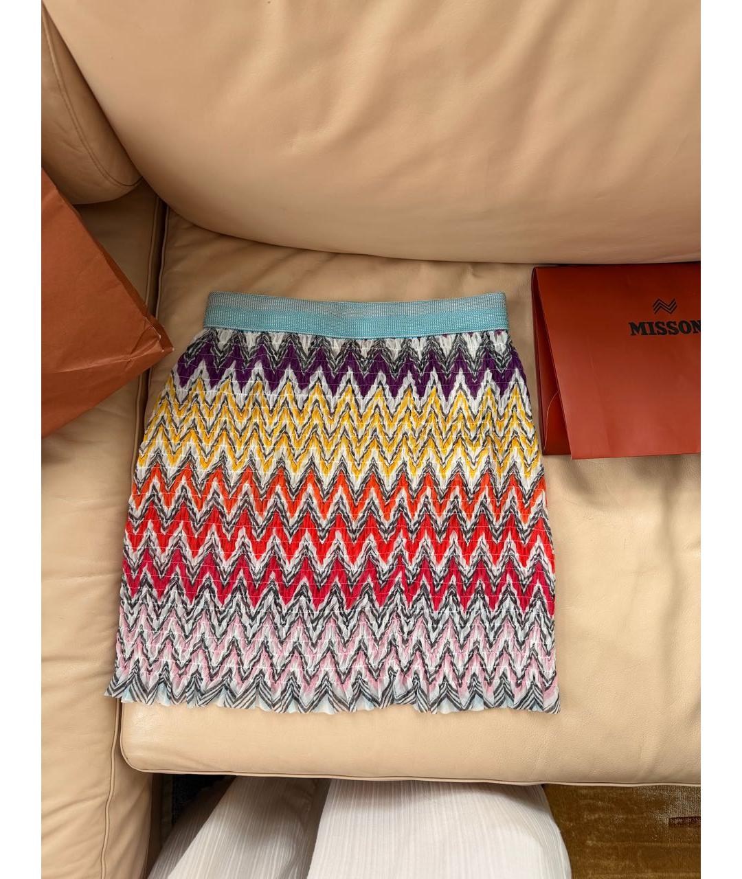 MISSONI Мульти полиамидовая юбка мини, фото 8