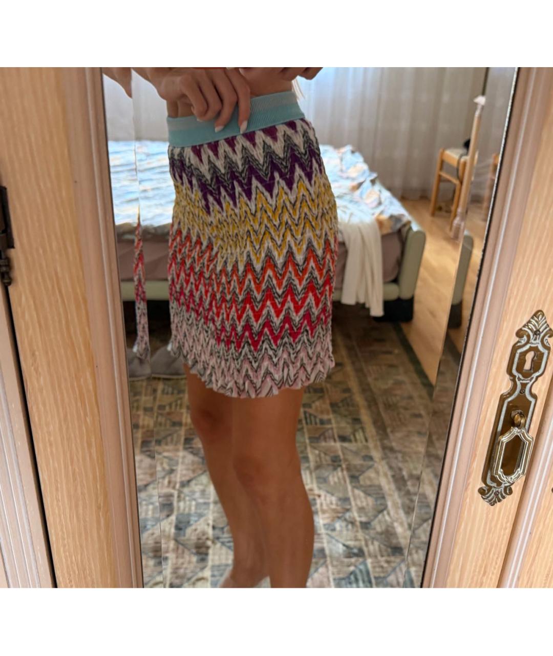 MISSONI Мульти полиамидовая юбка мини, фото 6