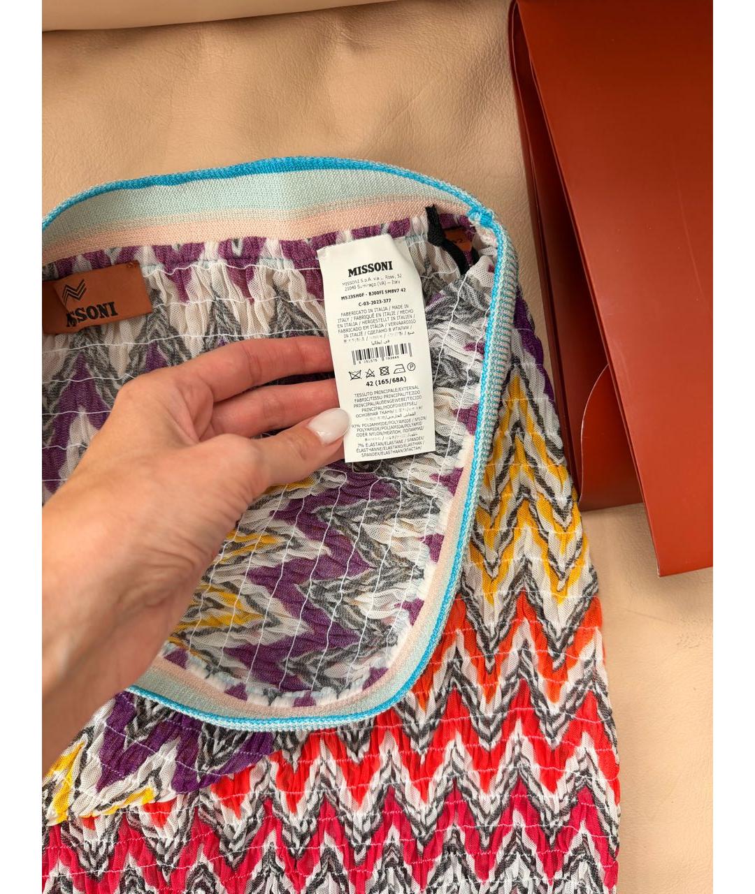 MISSONI Мульти полиамидовая юбка мини, фото 4