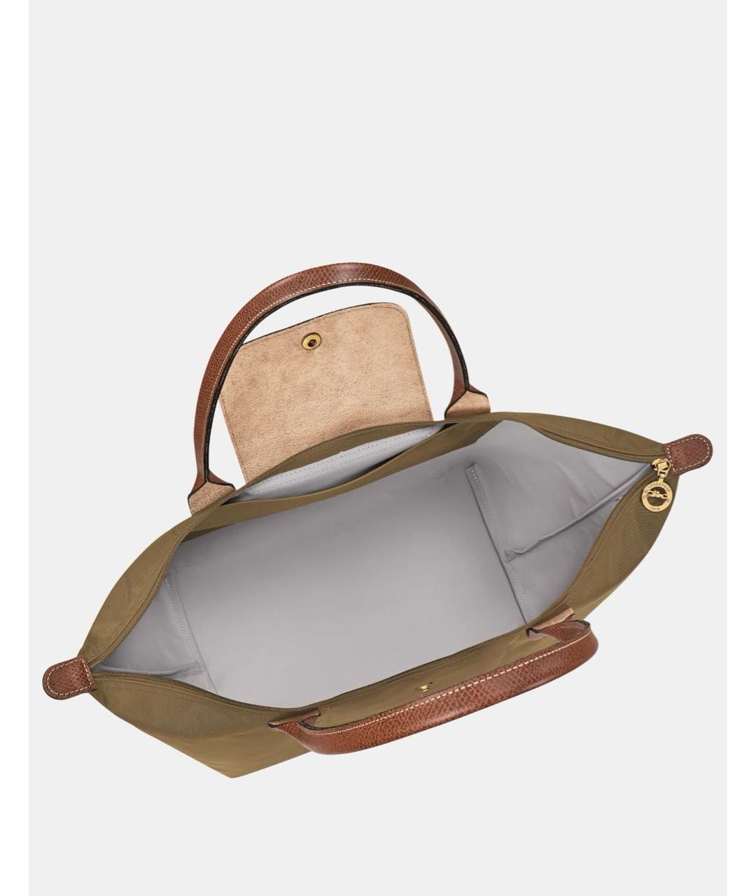 LONGCHAMP Хаки тканевая сумка тоут, фото 4
