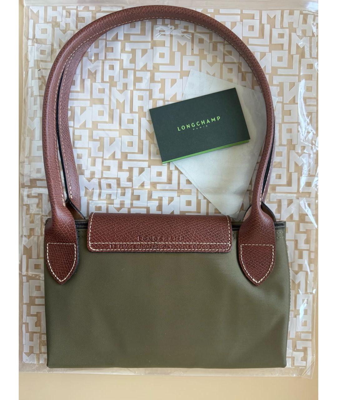 LONGCHAMP Хаки тканевая сумка тоут, фото 7