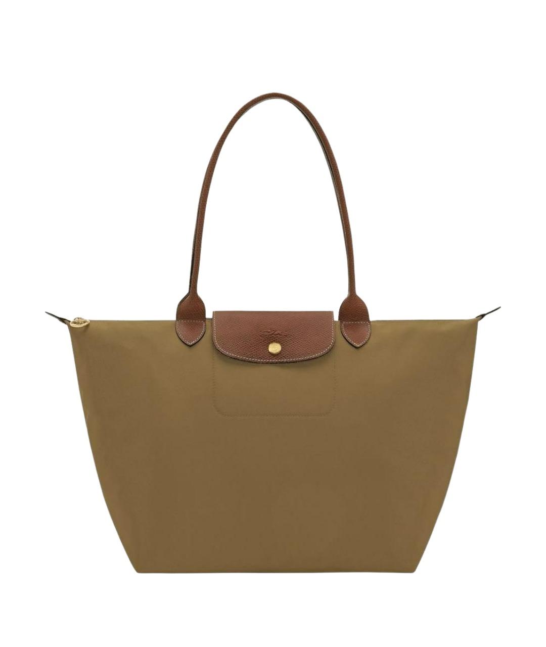 LONGCHAMP Хаки тканевая сумка тоут, фото 1
