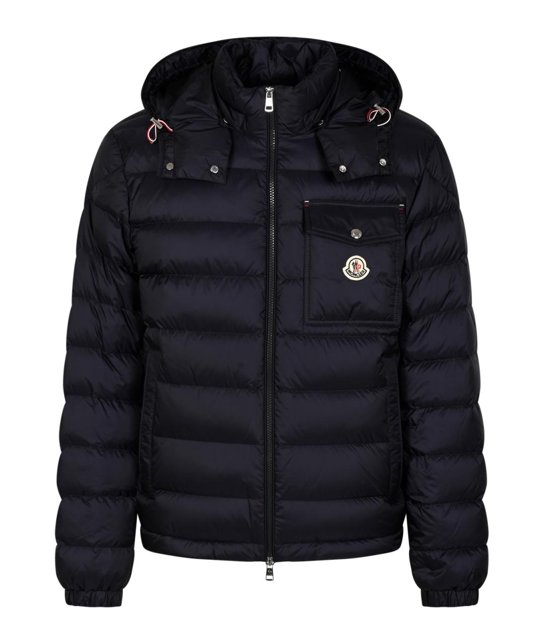 MONCLER Темно-синяя полиамидовая куртка, фото 1