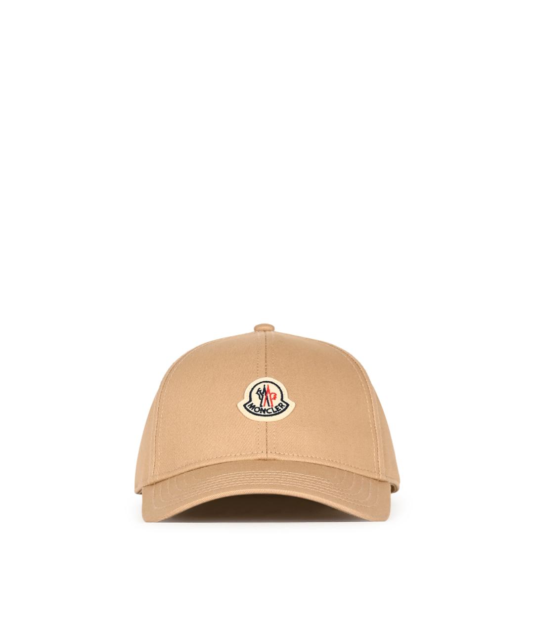 MONCLER Бежевая хлопковая кепка/бейсболка, фото 1