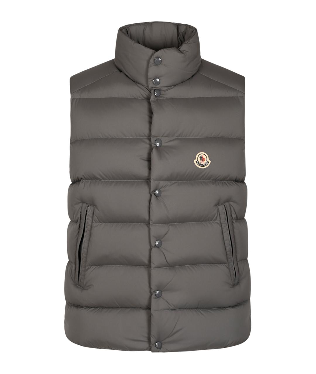 MONCLER Серый синтетический жилет, фото 2