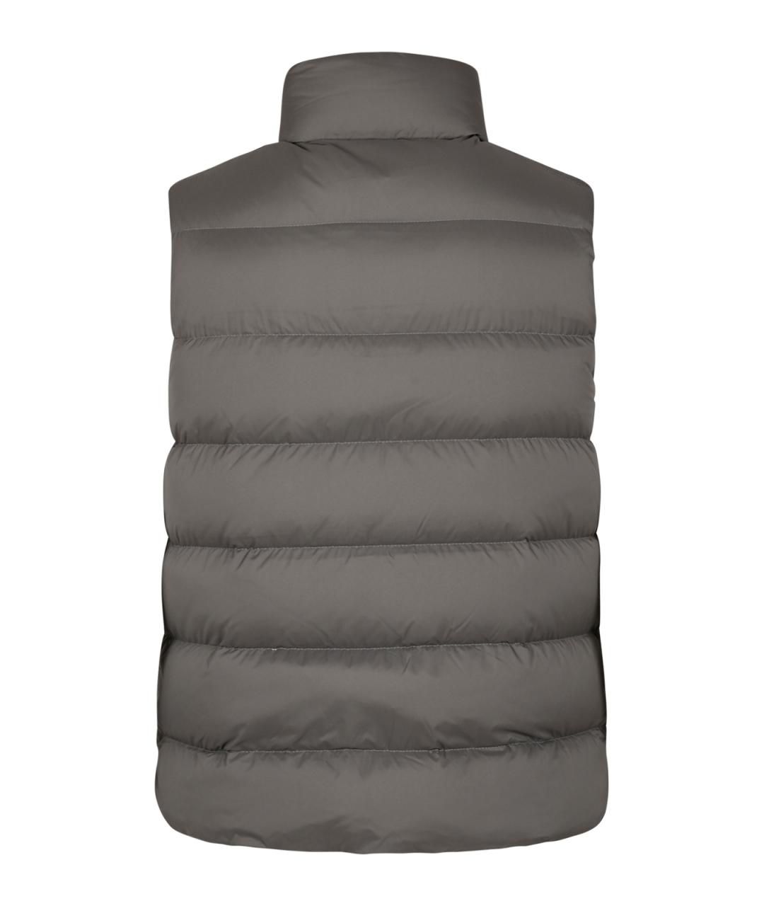 MONCLER Серый синтетический жилет, фото 3