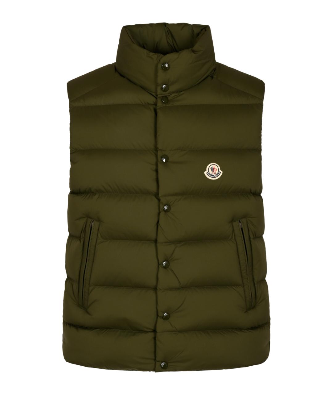 MONCLER Хаки синтетический жилет, фото 1