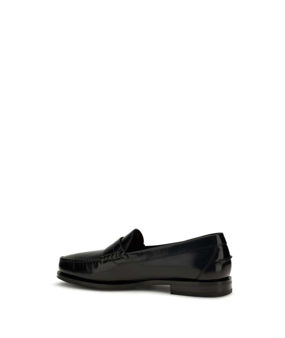 SANTONI Черные кожаные лоферы, фото 3