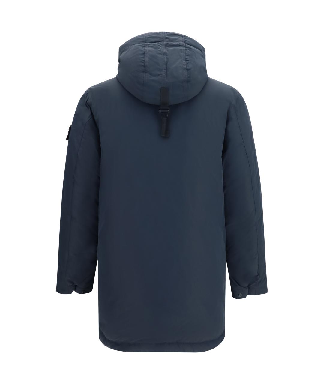 STONE ISLAND Темно-синяя полиэстеровая куртка, фото 2