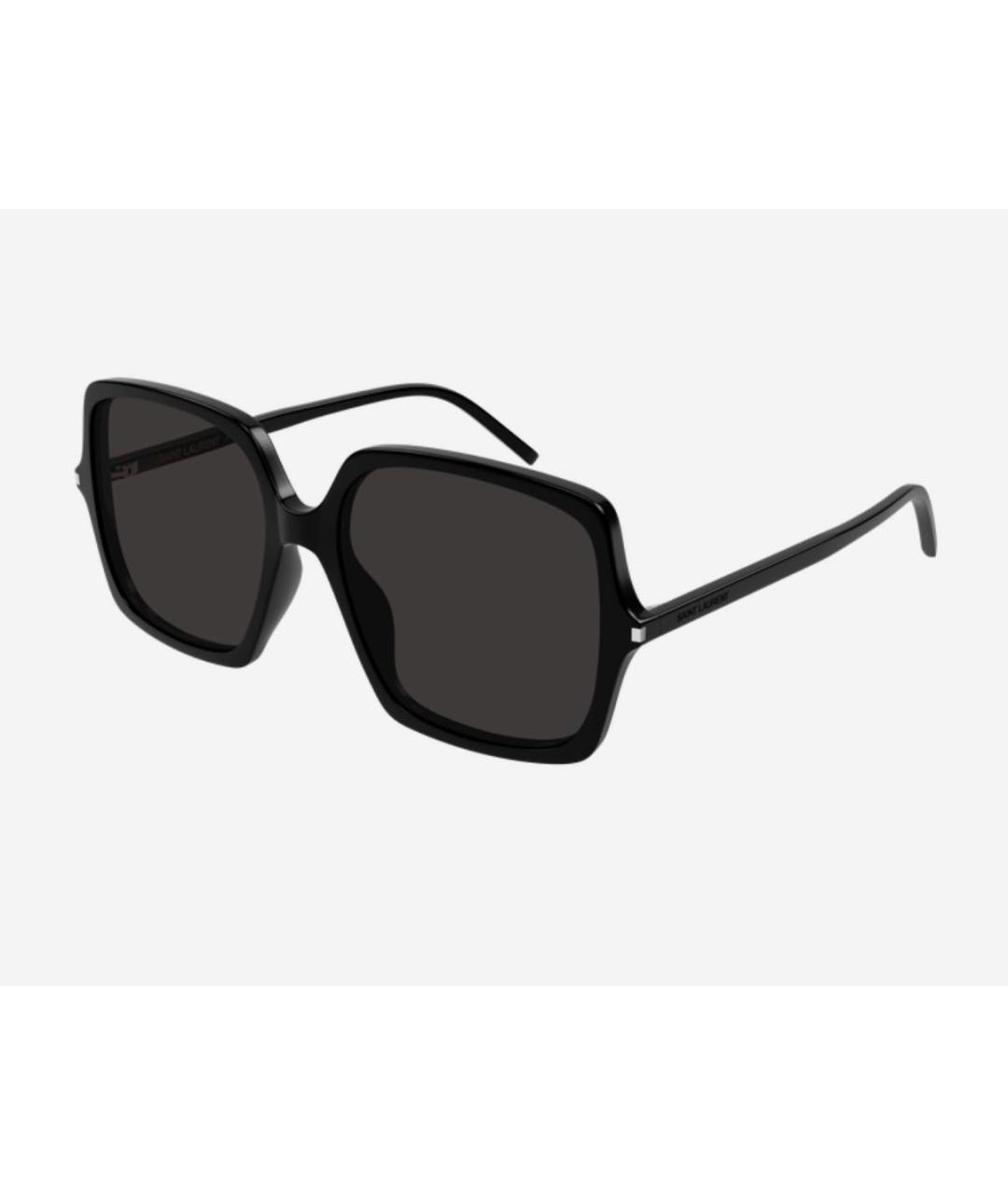 SAINT LAURENT Черные пластиковые солнцезащитные очки, фото 2