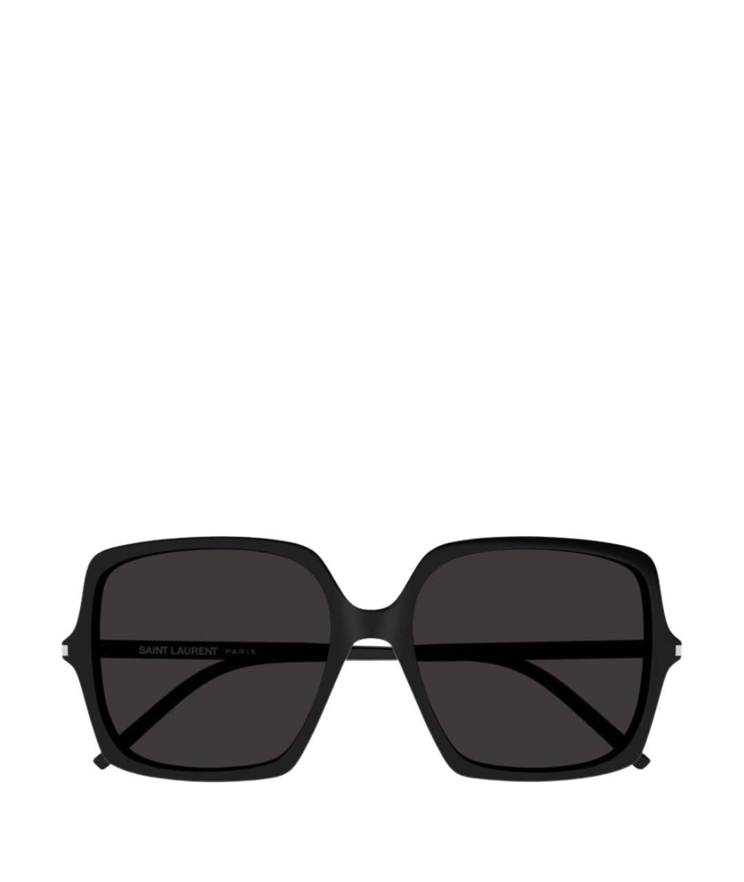 SAINT LAURENT Черные пластиковые солнцезащитные очки, фото 1