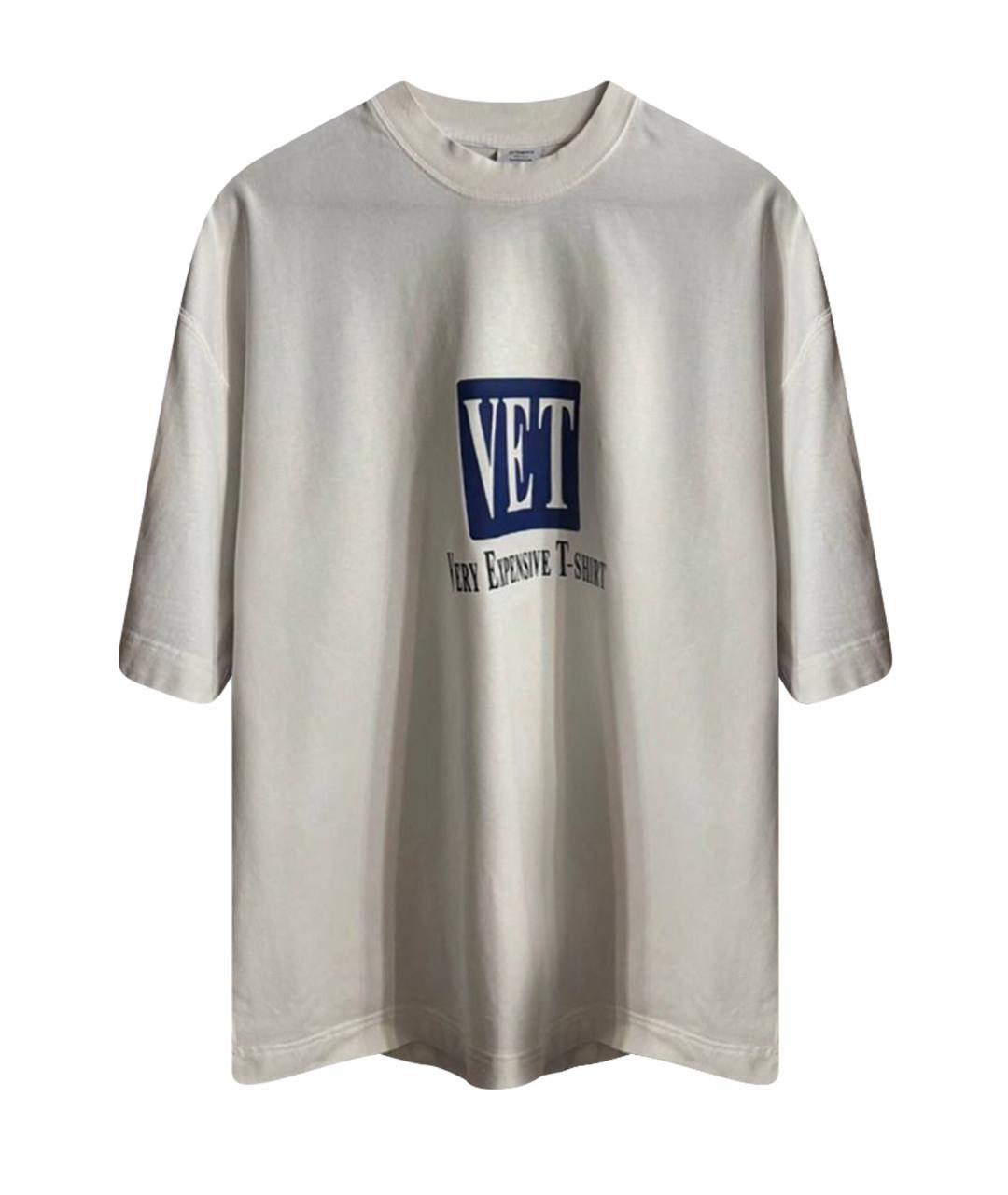 VETEMENTS Белая хлопковая футболка, фото 1