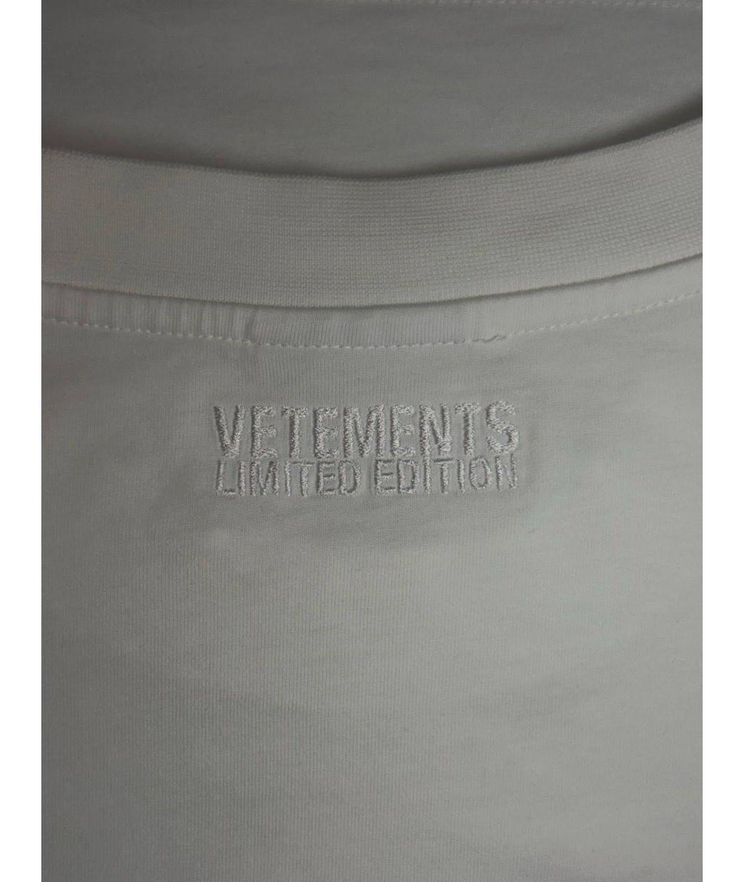 VETEMENTS Белая хлопковая футболка, фото 6
