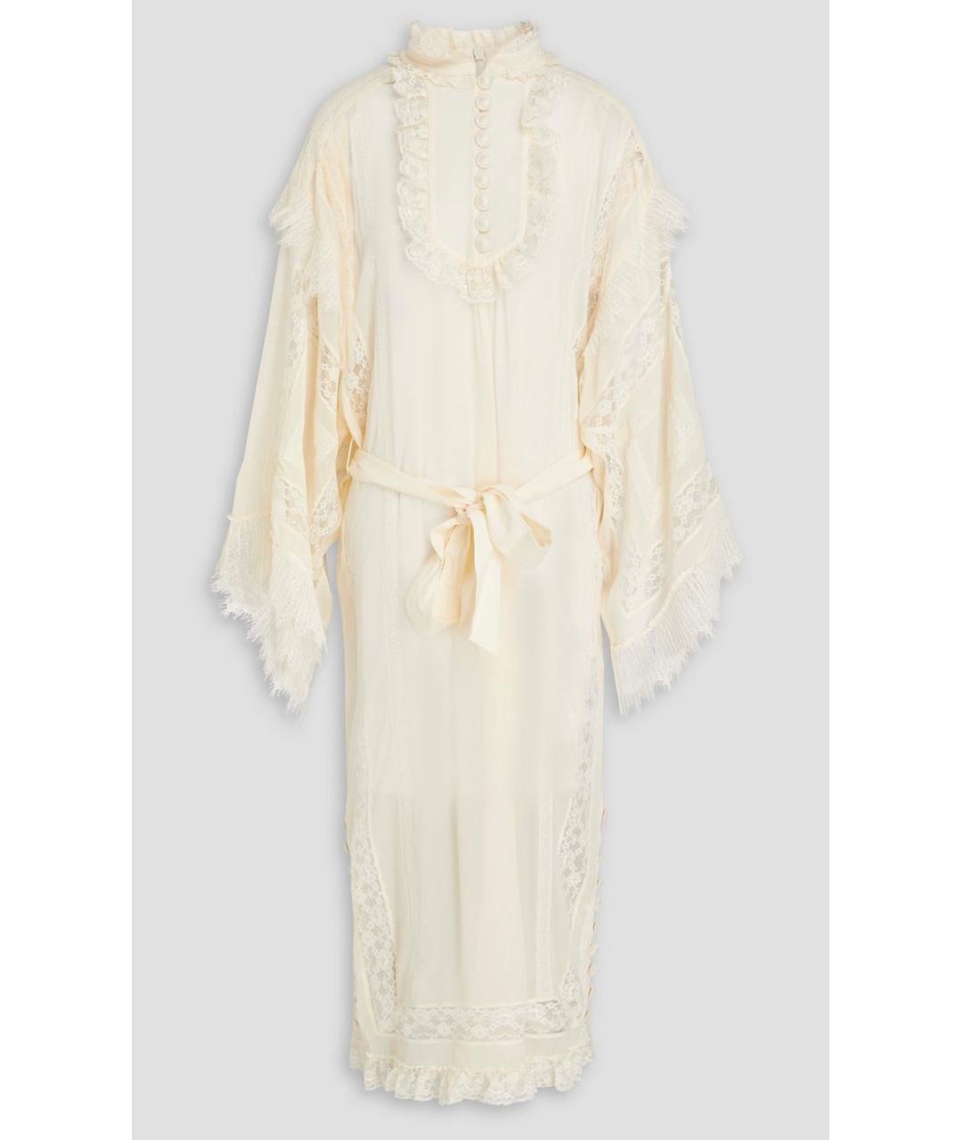 ZIMMERMANN Бежевое вискозное коктейльное платье, фото 4