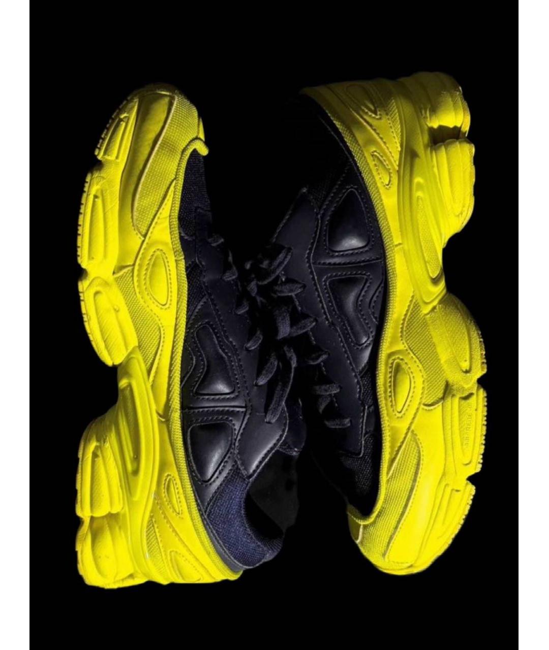 ADIDAS X RAF SIMONS Желтые текстильные низкие кроссовки / кеды, фото 6