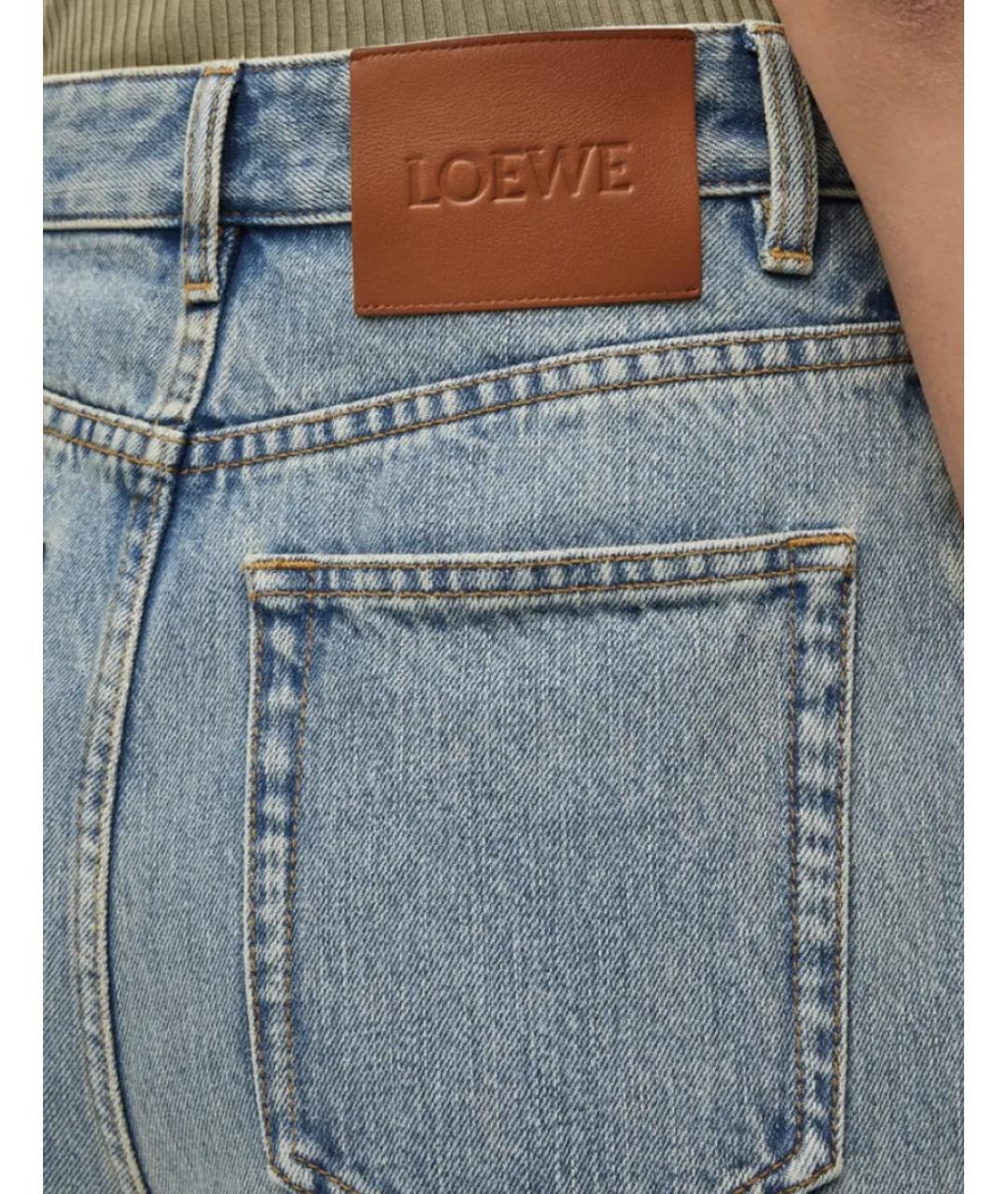 LOEWE Синие хлопковые прямые джинсы, фото 4