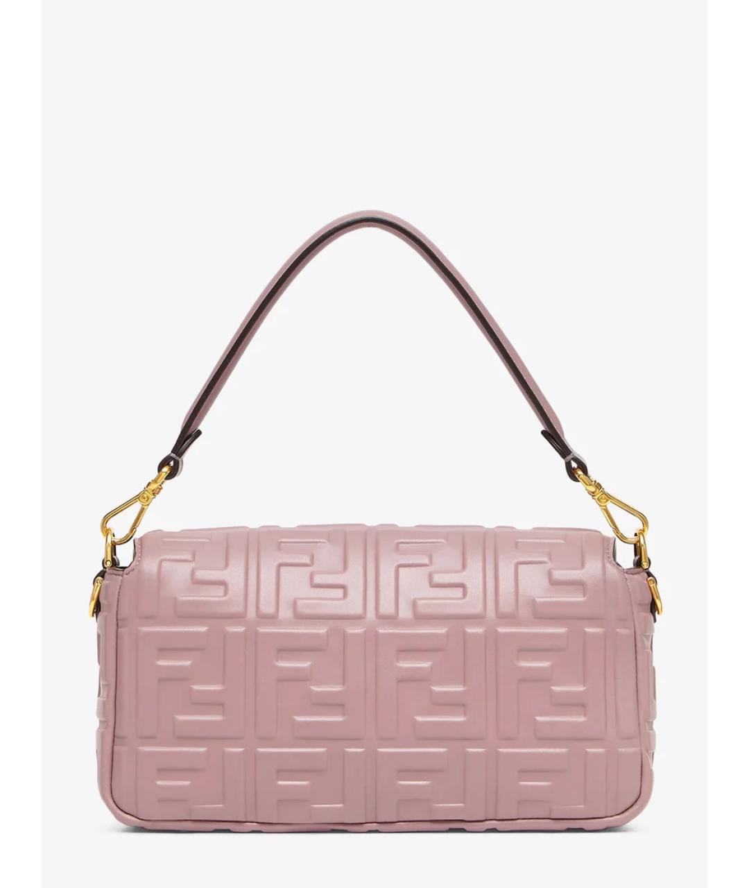 FENDI Розовая кожаная сумка через плечо, фото 4